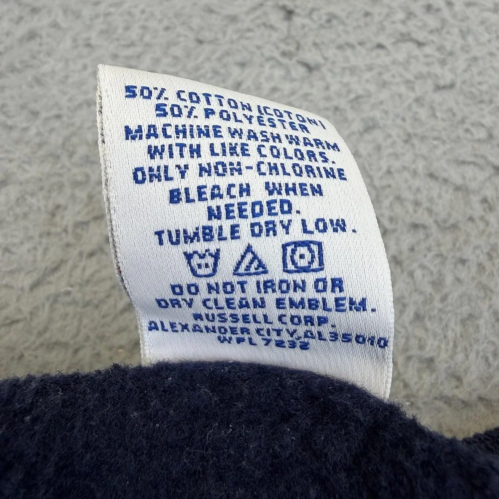 Vintage Russell Athletic Sweatshirt Mens Medium Blue Lombardi Co Embroidered 90s